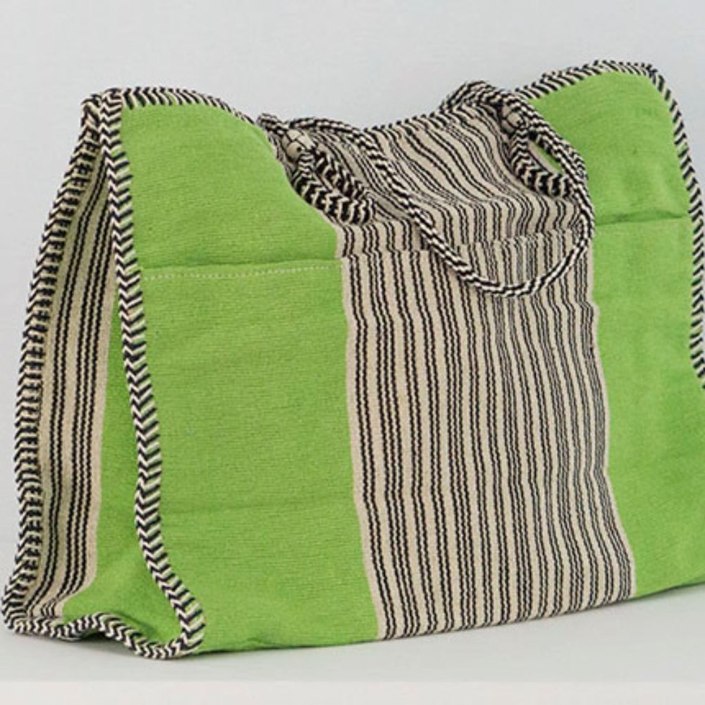 Tote Bag XL Jute Cotton with Pockets